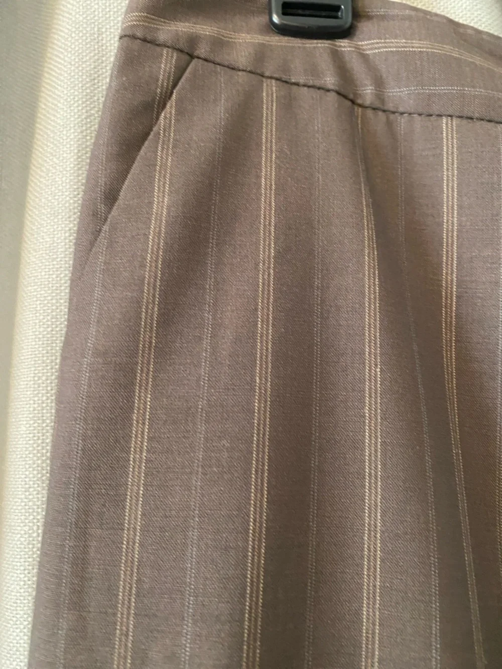 Banana Republic Brown Pinstripe Wide-Leg Trousers, Women’s Size 8 Short - Picture 3 of 13